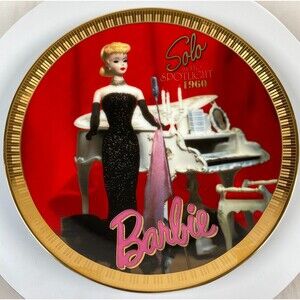 Barbie Solo in The Spotlight 1960 8" Collector Plate 1994 Enesco #1913/5000 NOS